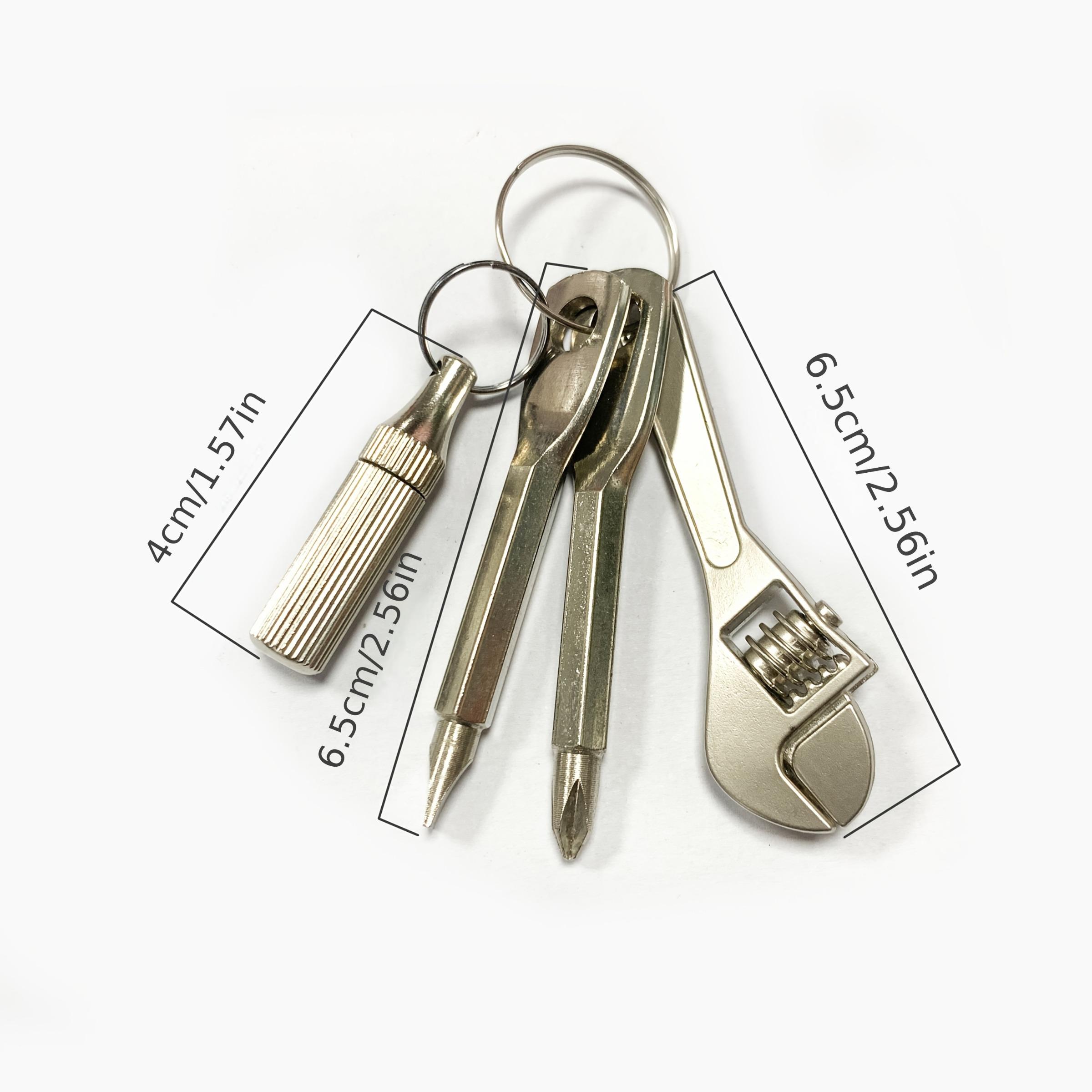 4-in-1 Pocket Mini Tool - - EDC Portable Mini Tools Multitool Set: Copper Pocket, Letter Opener, Mini Screwdriver, and Keychain Wrench - Outdoor Camping & Bicycle/Motorcycle Repair Kit for Home Maintenance