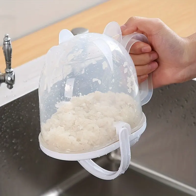 Home-use automatic rice washing tool, fine grain filtering sieve, rice washing and draining mesh basket kitchen utensil, Rice Strainer