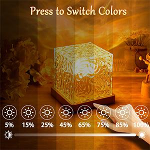 Ocean Lamp - 16 Vibrant Colors Adjustable Brightness Remote Control USB Powered LED Cube Light for Relaxation & Meditation