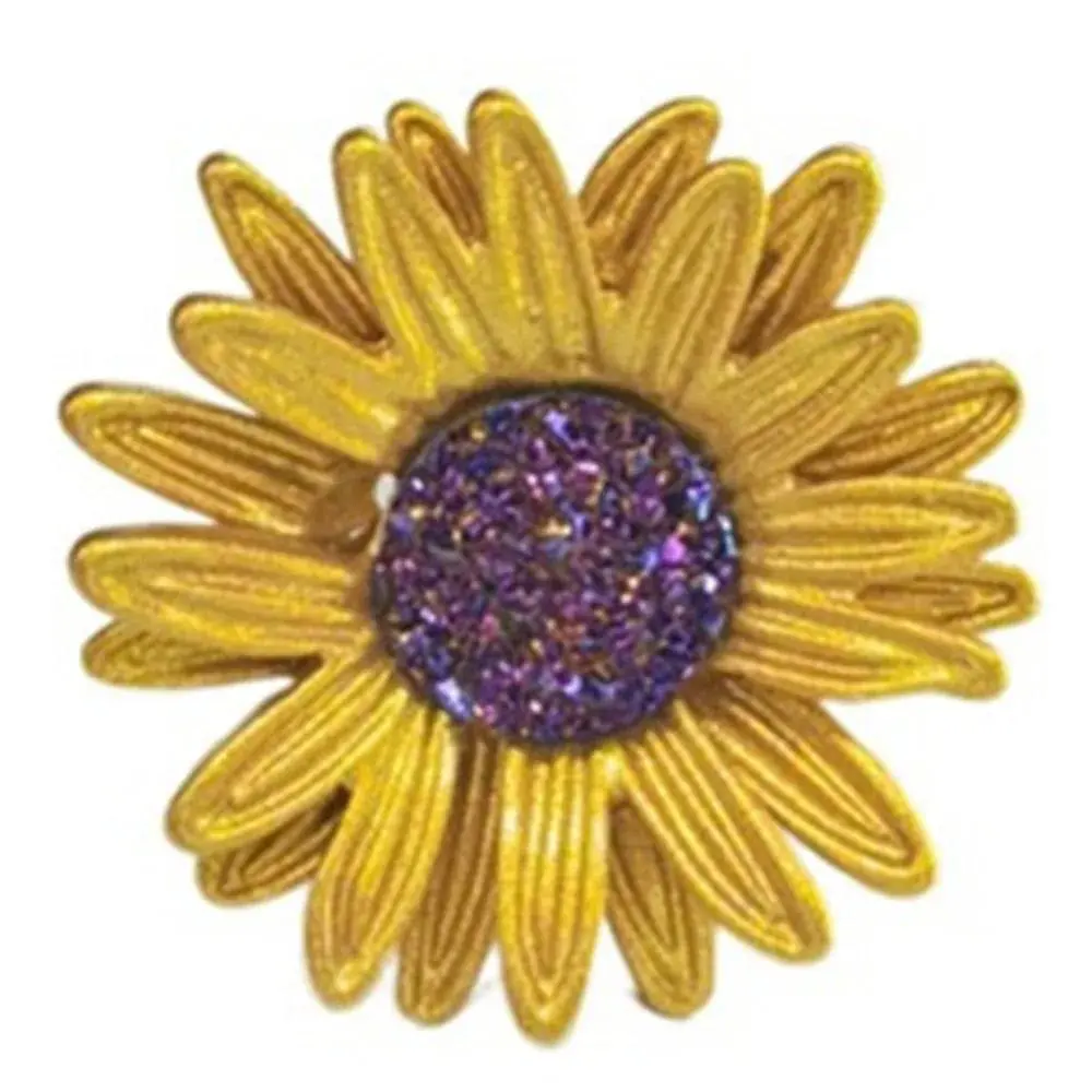New Retro Exquisite and Cute Flower Brooch Sunflower Brooches Sweater Accessories