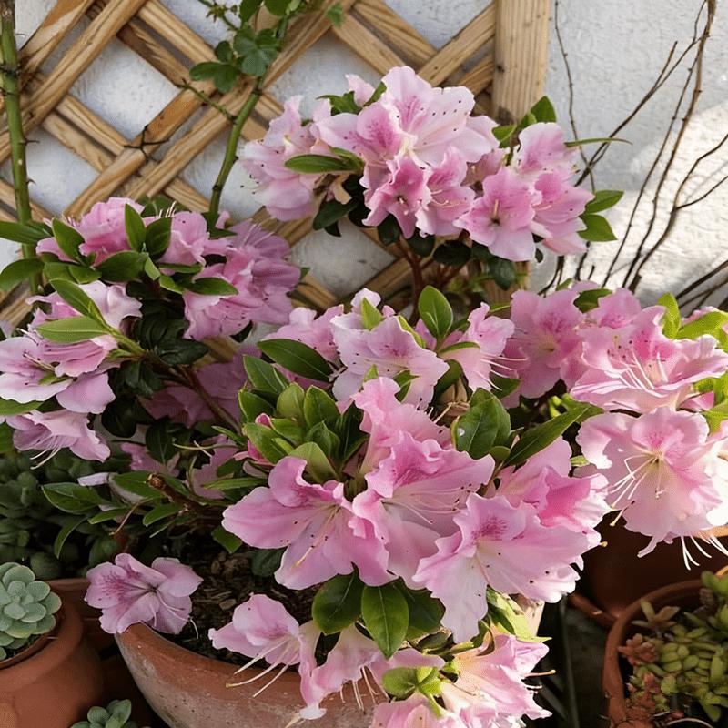 Rhododendron seedlings, multi-colored bright flowers, seedlings, rich colors, high value, courtyard balcony, colorful flowers, easy to cultivate, green flowers