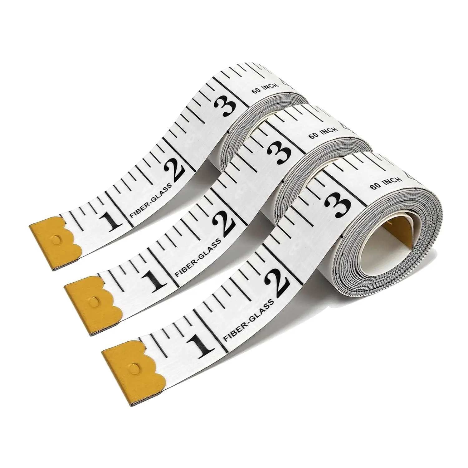 3 Pack Soft Measuring Tape for  ,Double Scale Fabric Craft Tape Measure Sewing Tailor Cloth Flexible Ruler for  60 inch/150cm,White