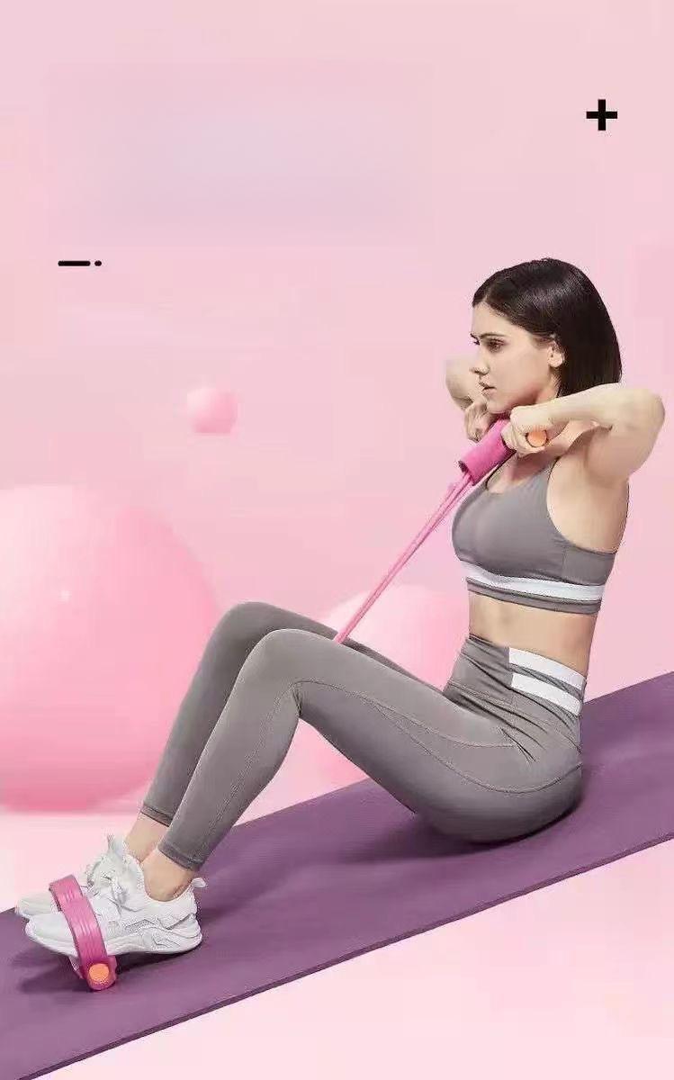 6-Tube Pedal Resistance Band, Portable Elastic Exercise Tube for Home Gym, Full-Body Workout & Fitness Training