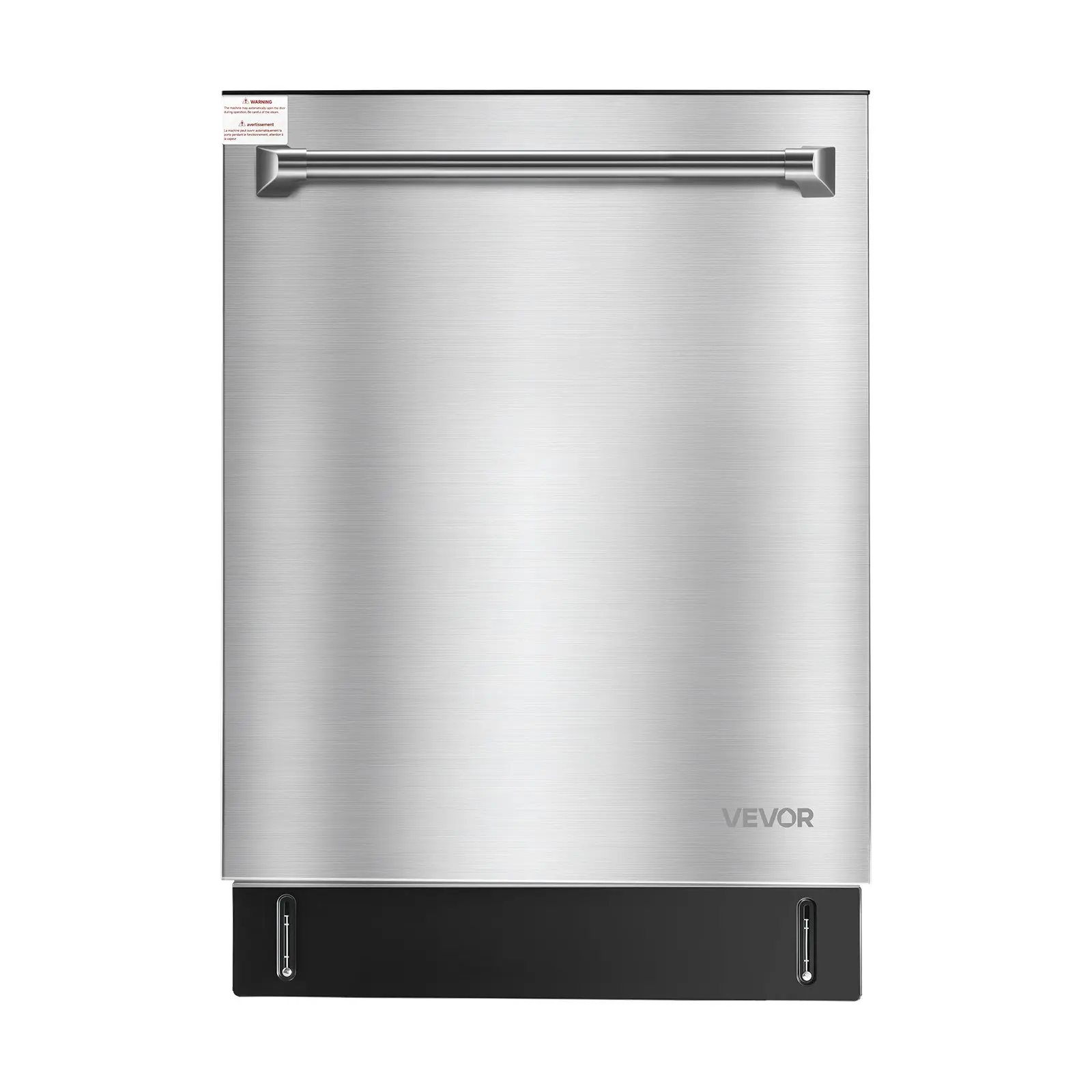 VEVOR 24 Inch Built-In Dishwasher, Stainless Steel Tub, 14 Place Settings and 8 Washing Programs, 23.82x 25.2x 33.78 Inch Low-Noise Dishwashing Machine with Upper/ Lower Racks and Zoned Storage