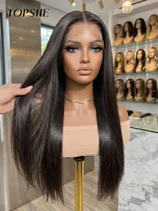 Ultra-Thin 13x6 Lace Front Straight Wig, Invisible Skin Tone Fit, No Hairline, Beginner-Friendly Full Cap, Medium Length, Lace Straight Wigs