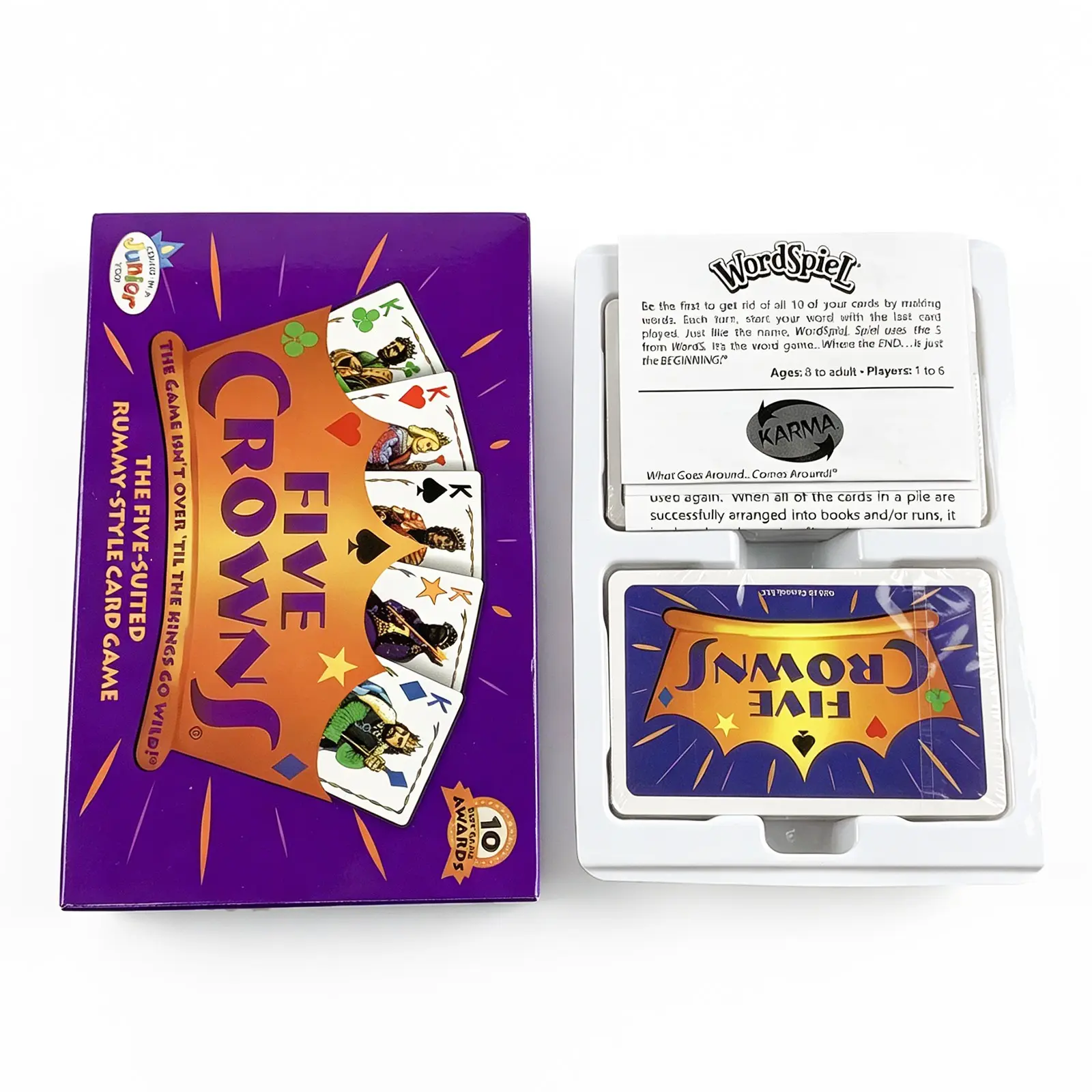 Five Crowns Card Game Box, Family Fun Strategy Board Game, Portable Party Game with Instructions, Perfect Gift for Home and Travel