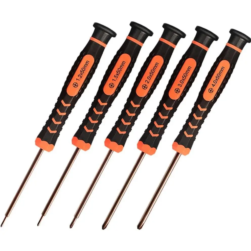 Small Phillips  Set, 5 count Repair Tools Kit for Steam Deck with 1.2mm,1.5mm,2.0mm,3.0mm,4.0mm The  Commonly  Phillips Screwdrivers