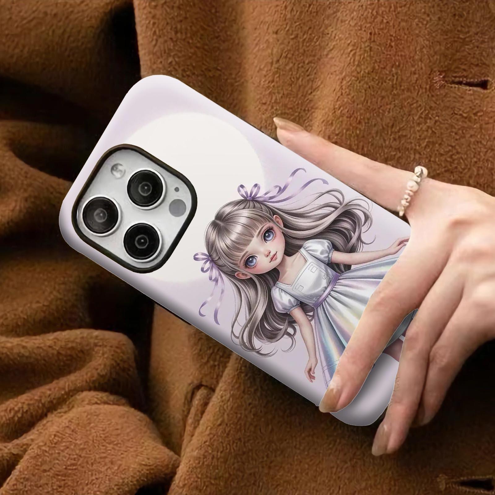 girl, dress, pastel Soft And Hard Two-In-One Film Printed Full Pattern Case For IPhone 16 15 14 13 1211 Pro Max Plus Phone Case