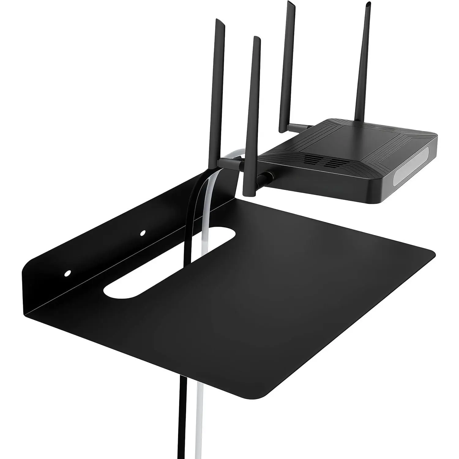 Steel Floating Shelves for Wall,Small Wall Shelf,Bookshelf Living Room Bedroom Home Office Bathroom,Little Mini Tiny Display Hanging Shelves for Books/Storage/Room Decor (Black 9.06x6.5in)
