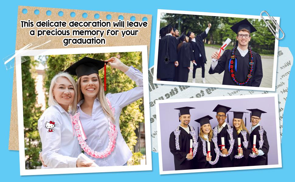 Class of 2026 Graduation Leis Kit, 47.2" Double Braided Ribbon Necklace DIY Set for Kindergarten & Preschool, Handmade Money Lei Supplies, Grad Party Accessories & Gifts
