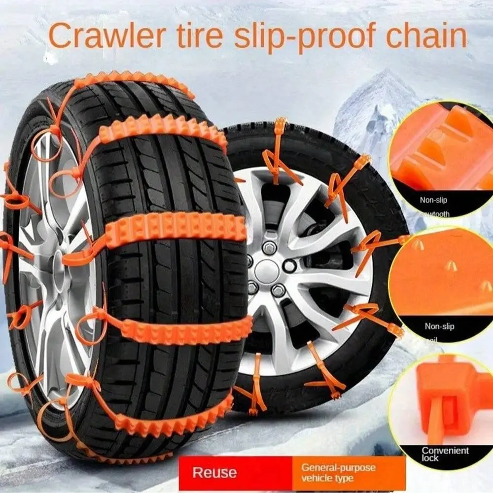 10-20-40pcs Car Tire Chains, Winter Snow Tire Chains, Snow Traction, Non-Destructive, Universal Fit for Suvs, Trucks, Electric Cars, Emergency Gear
