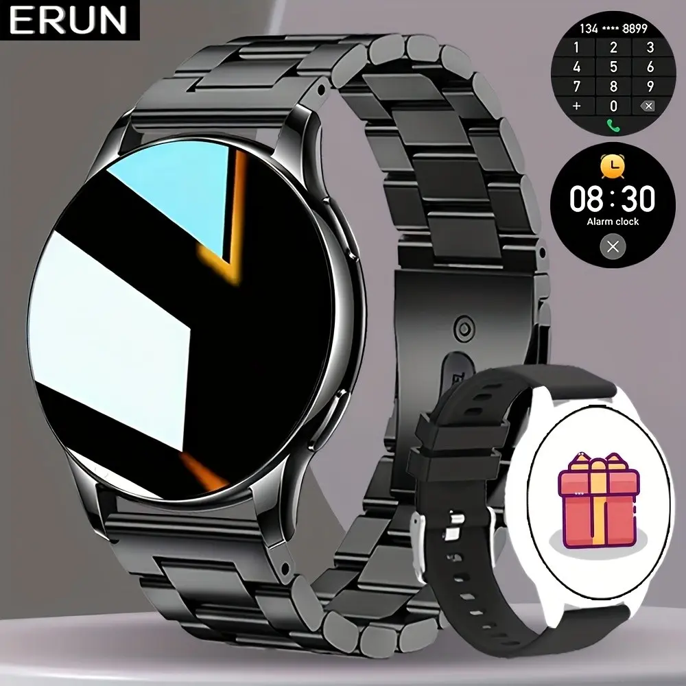 Erun Smartwatch, 1.50 Inch Round Screen, 240x240 Resolution, Unisex Fashion Watch, Sports & Casual, for Android & iPhone, Gift Idea