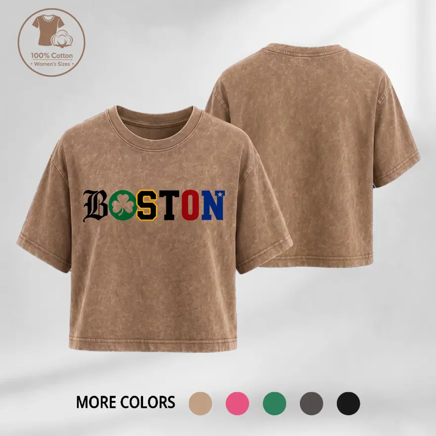 Women's Vintage Washed Crop Top, Solid Short Sleeve Round Neck T-Shirt in 100% Cotton, Slim Fit Summer Streetwear, Fabric, Tshirt, Cropped, Women's Clothes, Crop Tops For Women
