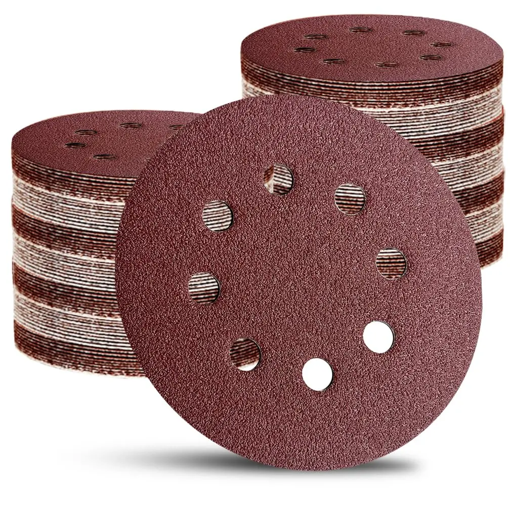 110 count Sanding Discs Set, 5-Inch 8-Hole Hook and Loop Sandpaper 60 80 120 220 320 400 600 800 1000 1500 2000 Grits  Coarse and fine Sandpapers