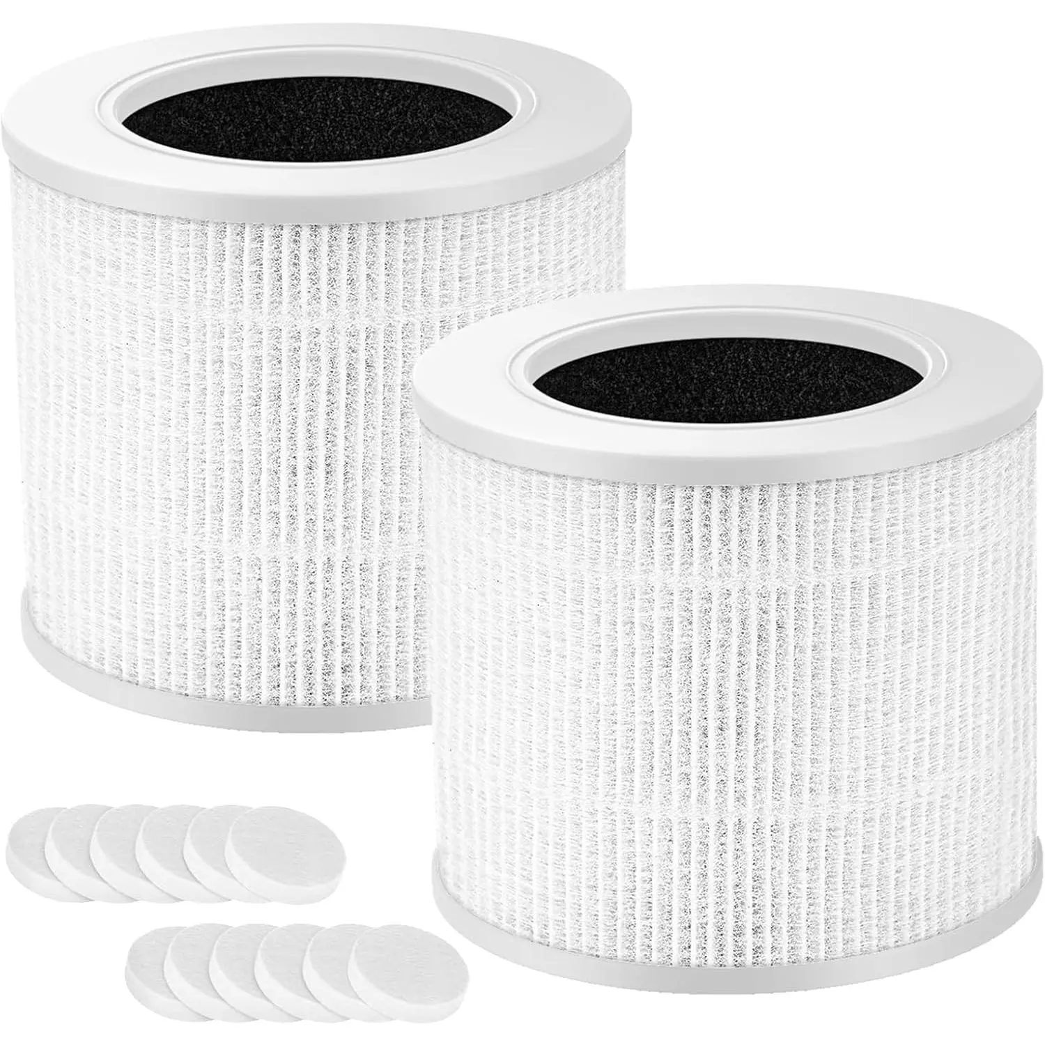 2 Pack Core Mini Filter H13 True HEPA Filters for LEVOIT Core Mini Core Mini-P Air Purifier Replacement Filter 3-in-1 HEPA, High-Efficiency Activated Carbon, Replace Part Core Mini-RF