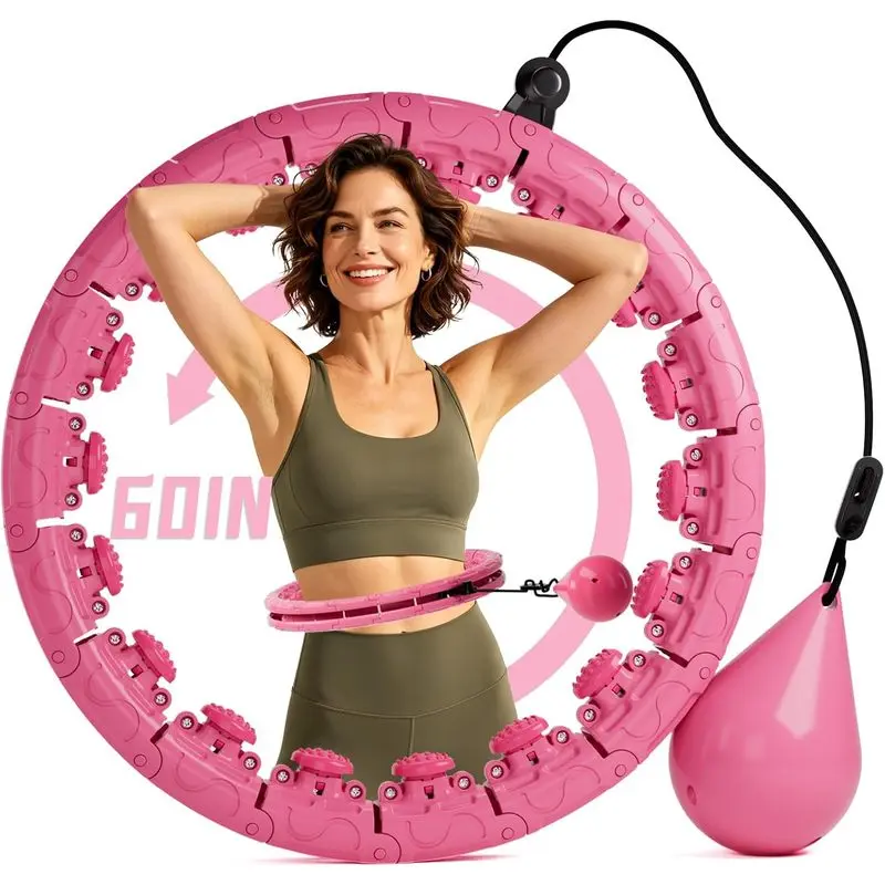 Weighted Hoop, Detachable Exercise Hoop & Easy Assembly.