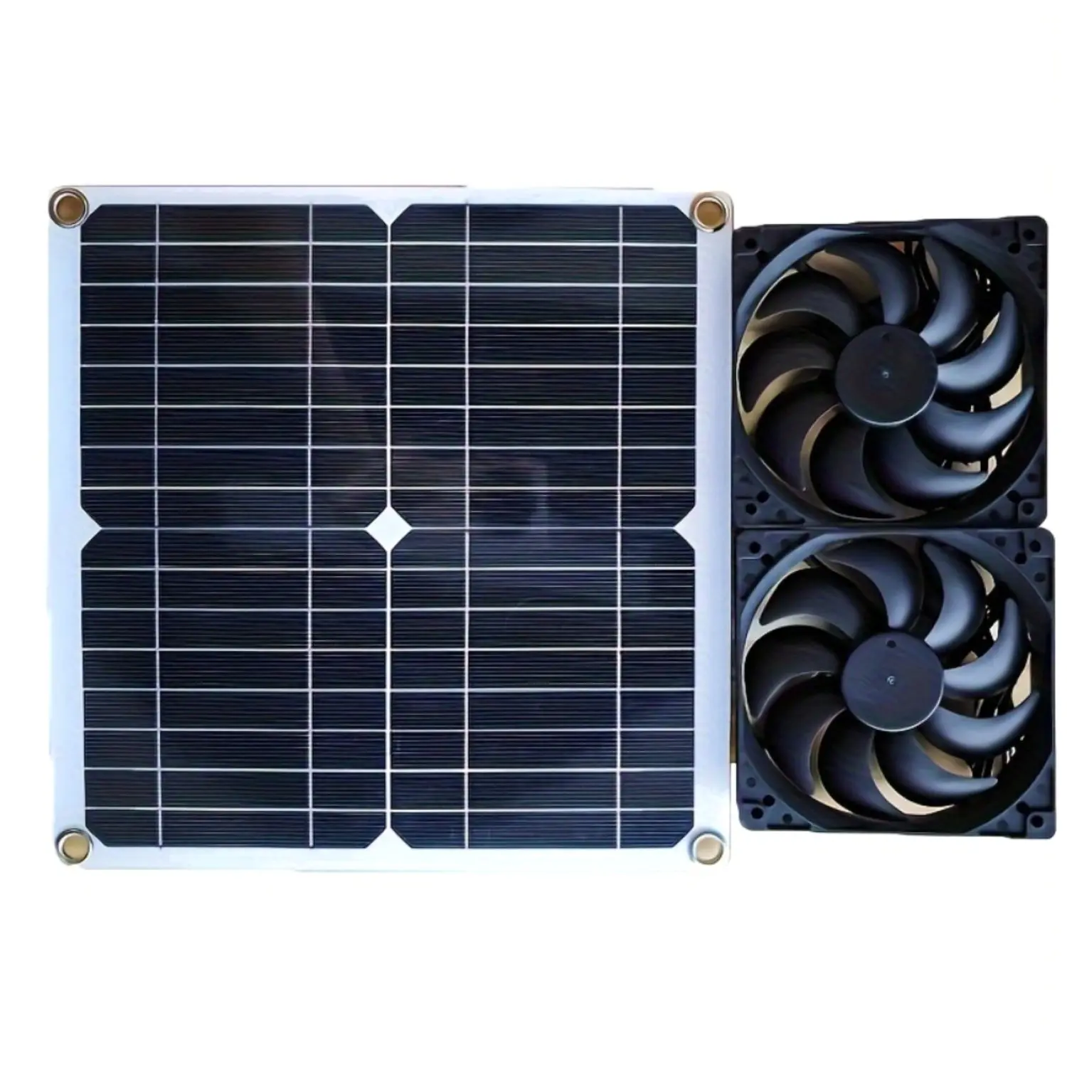 20w Solar Fan Kit Dual Cooling Fans for Diy Ventilation Solar Panel with Adjustable Mounting Brackets Solar Powered Quiet Exhaust Fan Ideal for Chicken Coops Greenhouses Sheds Pet Houses Farm Household Outdoor Air Circulation Ventilation Cooling Device