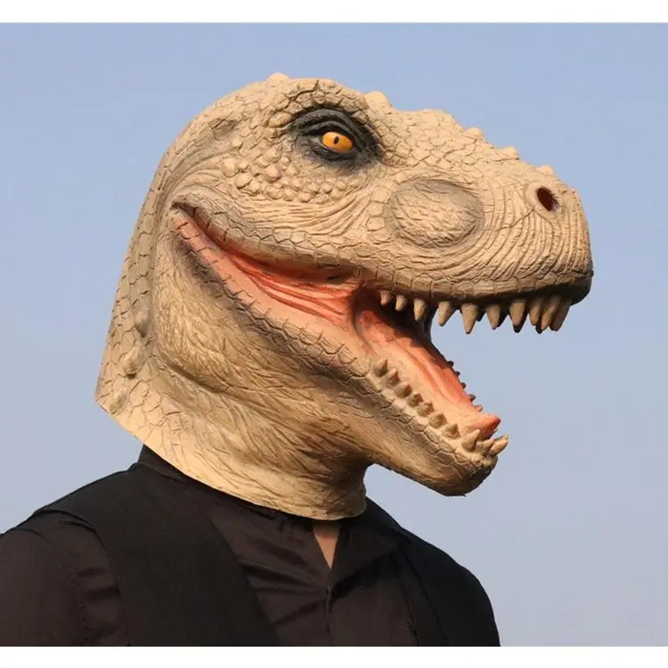 Natural Latex Monster Head Mask for Adults, Scary Large Mouth Costume Accessory with a Funny Look for Halloween Party Cosplay, Accessories, Cosplay Prop, Elastic Stretch