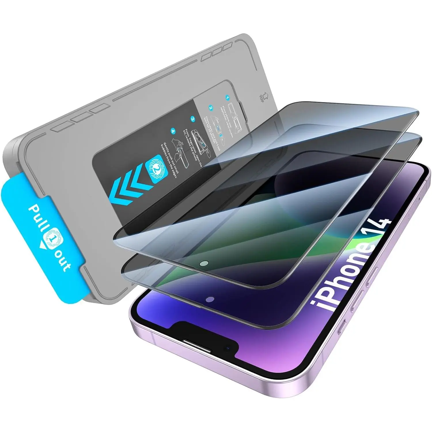 Screen Protector for  (Black 14) | 9H+ Tempered Glass,  Fingerprint Unlock, Automatic Dust Removal, Anti-Scratch Protection