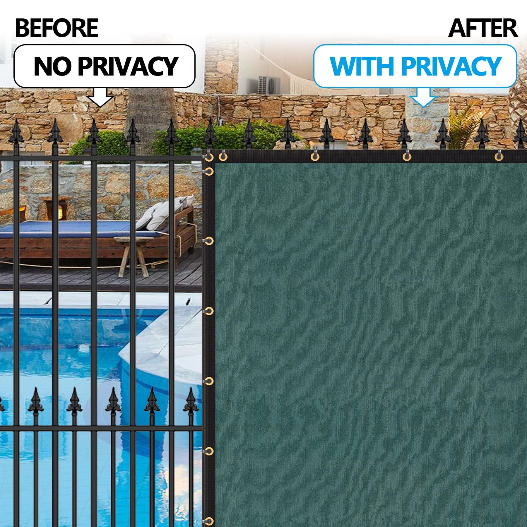 ZENY 6x50FT Heavy Duty Privacy Fence Screen Green Windscreen Shade Cover for Outdoor Wall Garden Pool