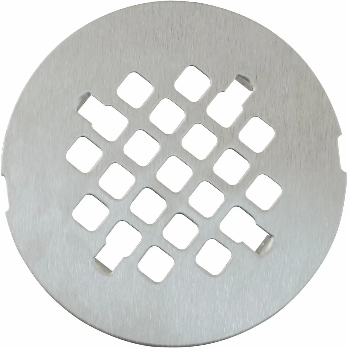 4-1/4" OD Brushed Nickel Shower Drain Cover,Round Shower Floor Drain | Snap-in, Stainless steel, Double-coated, Bath Shower Drain Assembly, Easy to Install, 4-1/4" OD and a pin distance of 2-7/8"