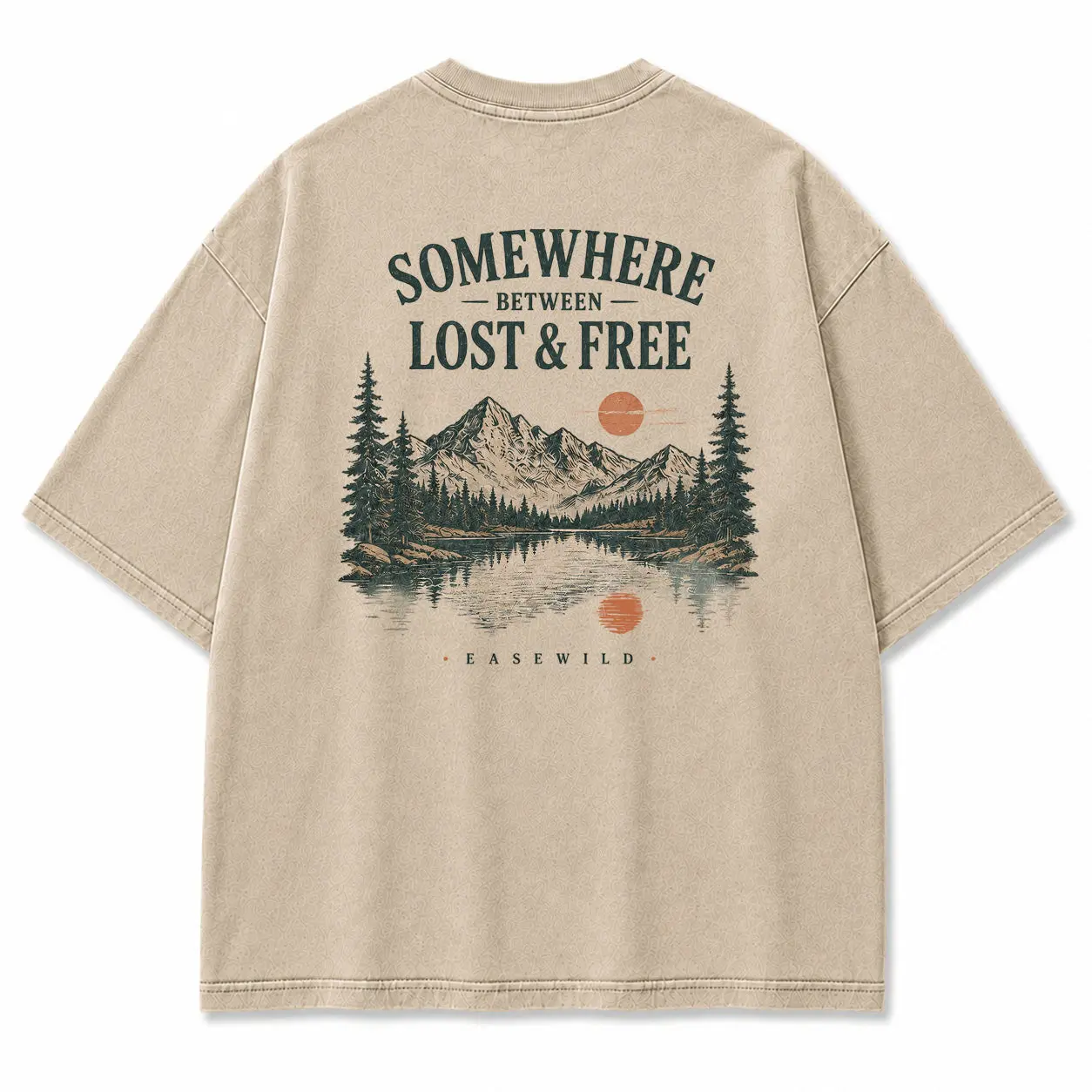 Easewild Wilderness Reflections Mountain Graphic T-Shirt
