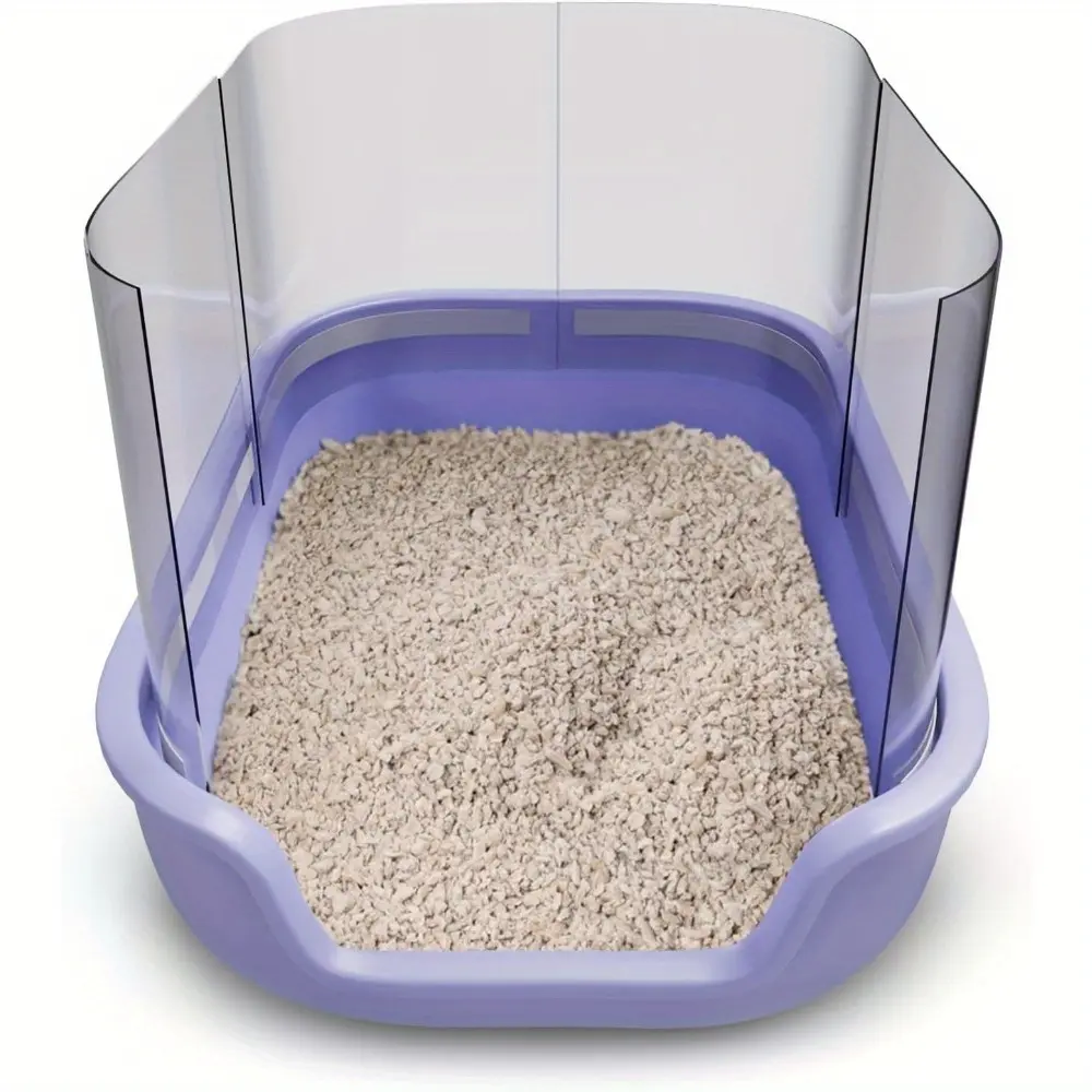 4pcs Litter Box Splash Guard | Litter Box Shield | Litter Box Cover | Litter Box Privacy Screen | Cat Litter Box Splash Protector, Suitable for Open Litter Boxes - Litter Box Not Included