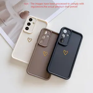 3-pack, Protective heart-shaped smartphone case with frosted soft full coverage, Lightweight Shockproof Cover, Tpu smartphone cover for Samsung A05S/A12/A13/A14/A15/A32/A33/A34/A52/A54/S21/S22/S23/S23FE/S24/S24 Ultra