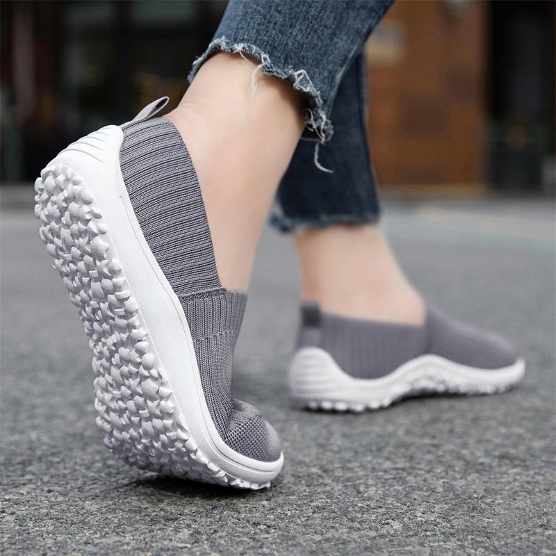 Women's Slip-On Barefoot Flats Casual Fashion Comfortable Shoes Lightweight Breathable Knitted Material Zero Drop Anti-slip Sole Minimalist Walking