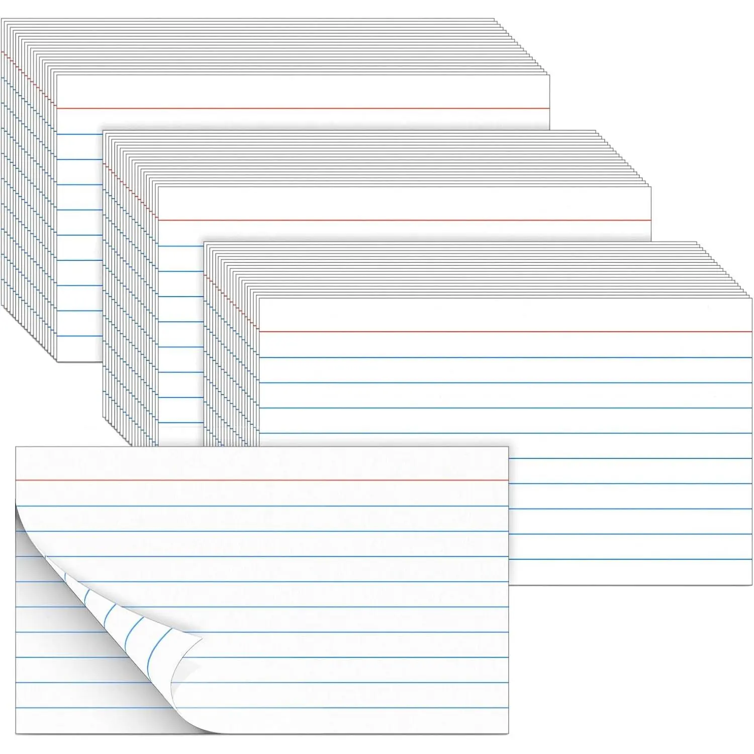 Index Cards 3x5, 320 Pack Ruled Flash Cards, Note Cards 3x5 Lined, Flash Cards for Studying Note Taking and  Double Side Lined, White