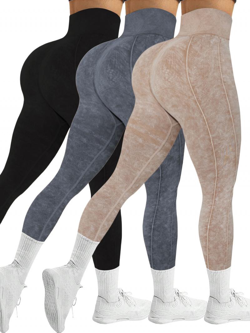 Women's High Waist Seamless Spring and Summer Leggings-Slim Leggings, Comfortable and Breathable Plastic Sportswear, Spring and Summer Sports Yoga & an Ideal Choice for Casual Wear, It is a Must-Have Spring & Summer Clothes for Women.