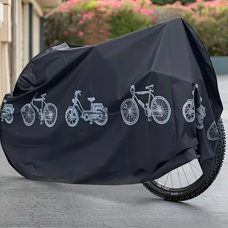 1pc Heavy-Duty Bicycle Cover, All-Weatherproof Bike Storage Shelter with Scratch Protection, High Quality Bike Tent for Electric, Mountain, Road, Motorcycle, Easy Installation, Ideal for Garage, Patio, Travel, Compatible with Most Bicycles