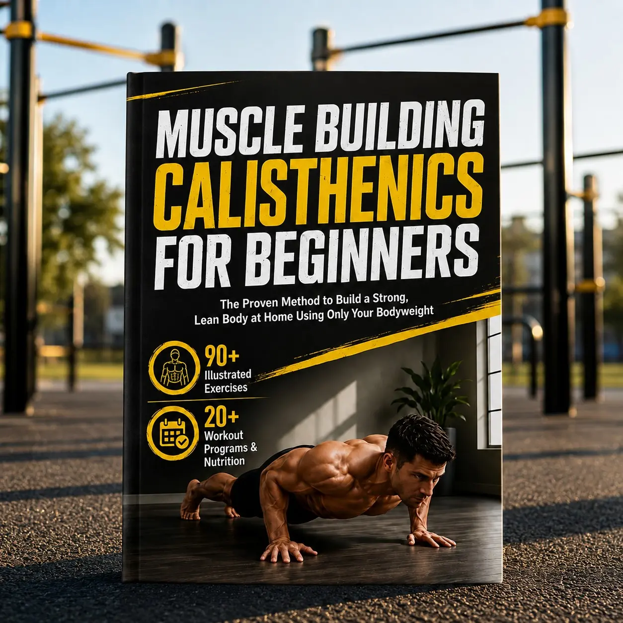 Muscle Building Calisthenics Guide for Beginners, Book, 90+ Illustrated Exercises, 20+ Training Plans, Home Outdoor Workout Manual