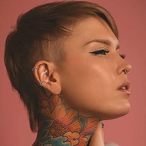 BESTEEL 10 Pcs 16G 18G Hinged Clicker Nose Rings Helix Cartilage Daith Hoop Earrings for Women Men Jewelry Septum Tragus Sleeper Conch Piercing Earring Set 8-12MM Band Thin BESTEEL 10 Pcs 16G 18G Hinged Clicker Nose Rings Helix Cartilage Daith Hoop Earrings for Women Men Jewelry Septum Tragus Sleeper Conch Piercing Earring Set 8-12MM Band Thin