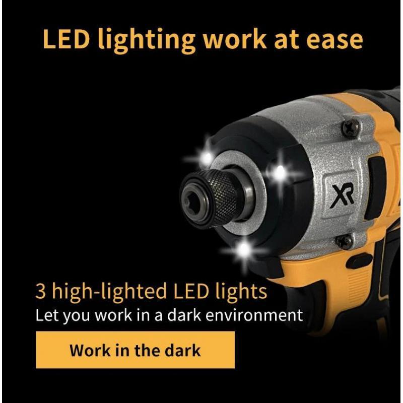 DEWALT DCF887 Brushless Cordless Impact Drill LED Light 20V Lithium Battery High Torque 3250RPM  Screwdriver Electric Tools