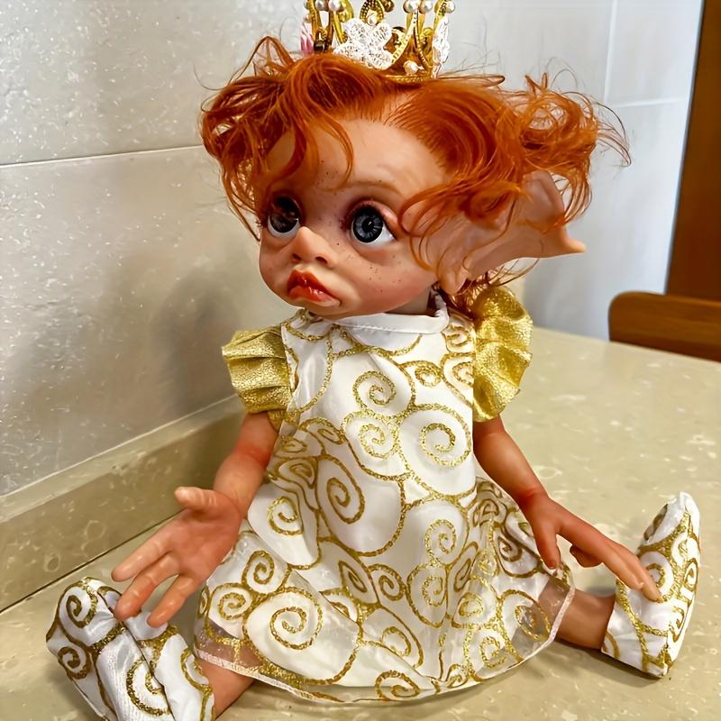 NPK 17in Handmade Reborn Fairy Baby Doll, Soft Touch Vinyl White Skin with Freckle Design, Full Body Angel, Fantasy Art Collectible with Handmade Craftsmanship NPK 17in Handmade Reborn Fairy Baby Doll, Soft Touch Vinyl White Skin with Freckle Design, Full Body Angel, Fantasy Art Collectible with Handmade Craftsmanship