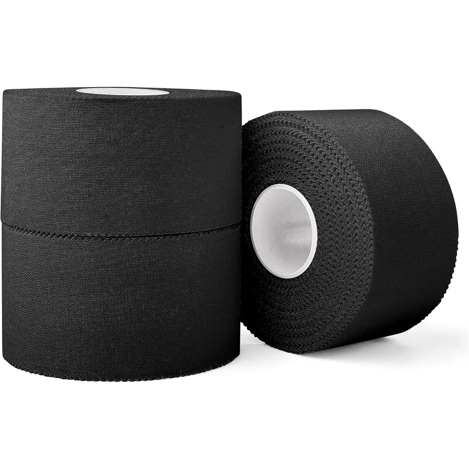 (3 Pack) Black Athletic Sports Tape, Very Strong Easy Tear No Sticky Residue Tape for Athlete & Sport Trainers & First Aid Injury Wrap,Suitable for Bats,Tennis,Gymnastics & Boxing（1.5in X 35ft）