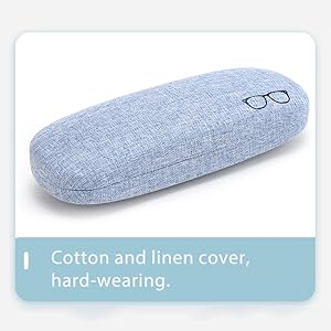 Keep your glasses safe & stylish with this 4‑sets portable linen hard shell eyeglasses case!Each set comes with a protective hard box, soft drawstring pouch and microfiber cleaning cloth, perfect for storing sunglasses, reading glasses