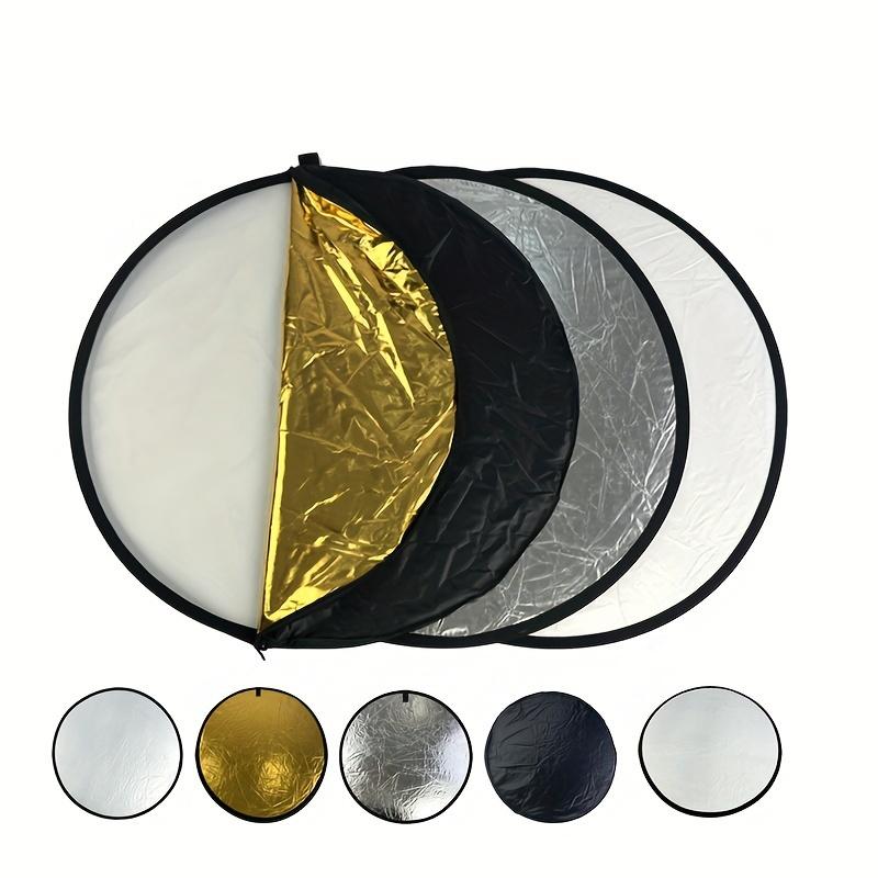 Photography Reflector, 30-110cm Sizes, Portable Mini Design, Outdoor Lighting, Photographic Fill Light, Includes Soft Board, 5-In-1 Functionality