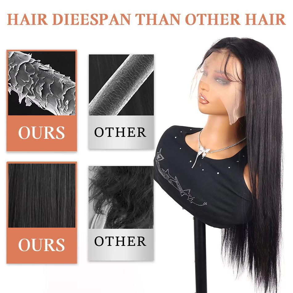 Brazilian Virgin Human Hair Wigs Body Wave Loose Deep Wave Straight 5x5 13x4 13x6 Lace Front Wigs No Shedding Tangle Free