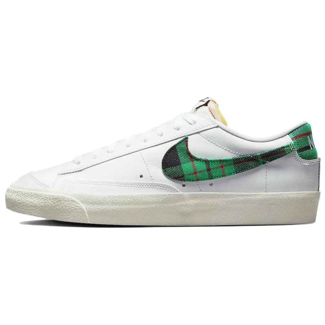 Nike Blazer Leather Low 77 Men's White and Green Sneakers Verifiable, with credentials and supporting global authentication