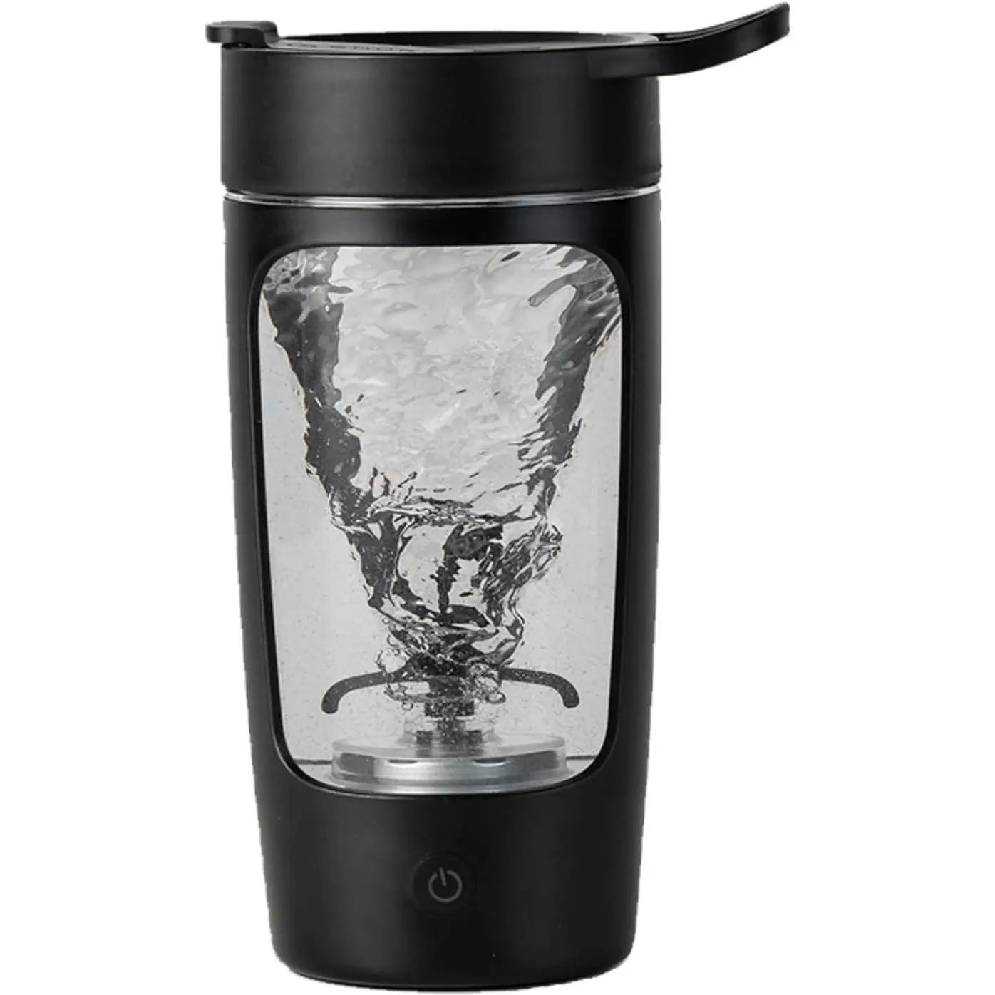 Electric Shaker Blender Bottle For Protein Mixes, Tritan BPA Free Portable Rechargeable Mixer Cup 22 oz Black For Meal Replacement Shakes