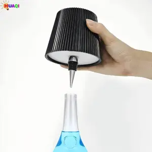 Wireless Bottle Lamp with Touch Control, Adjustable 3 Colors and Dimmable Light, Ideal Nightlight for Bar and Desk Use, Table Bedside Lamp