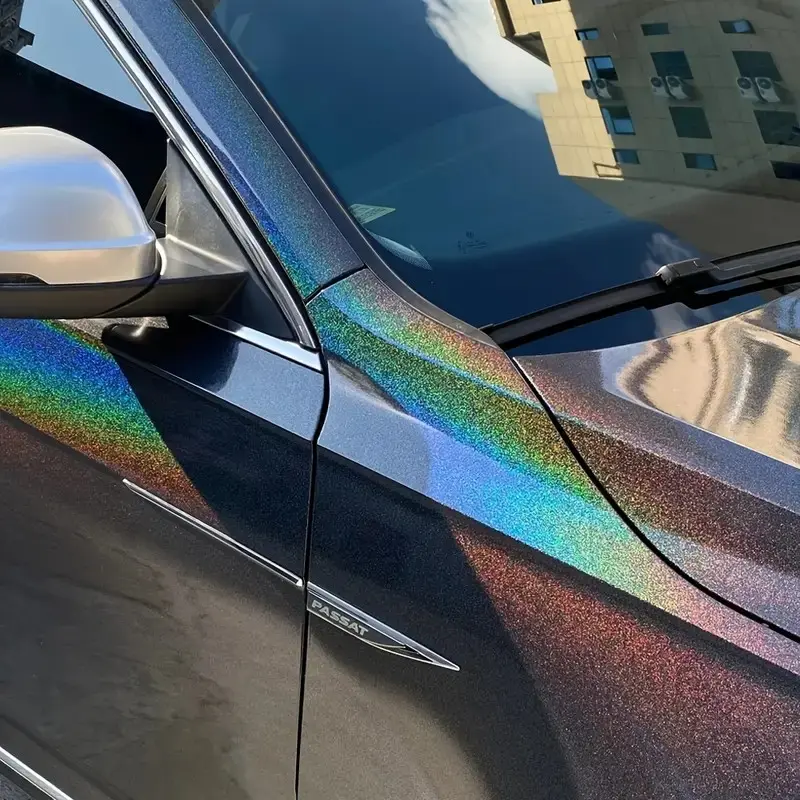 50cm*60cm Car Wrap Film Laser, Motorcycle Decal Sticker, Easy Application, Durable Finish, Perfect for Customization, Car Decals