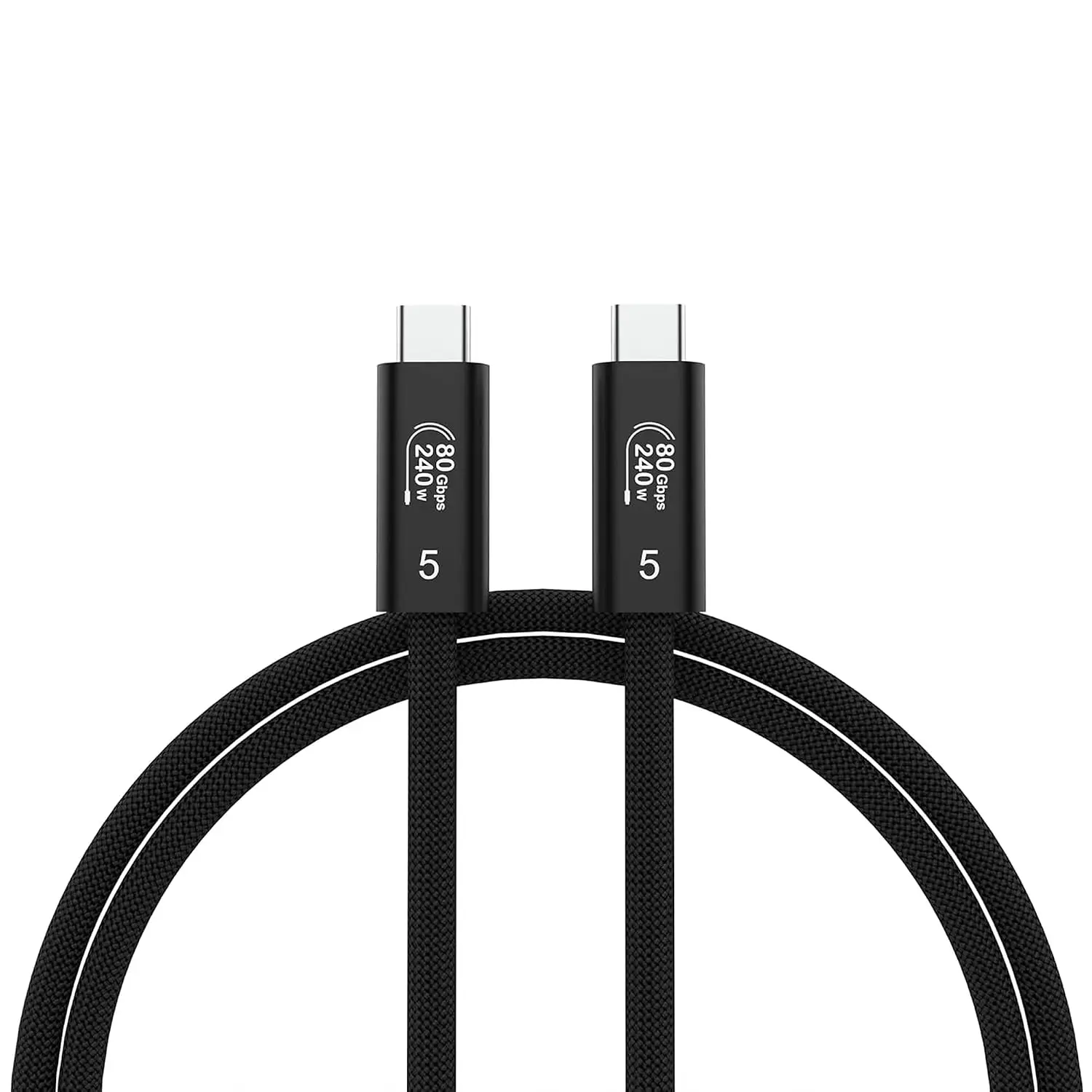 80Gbps Short USB4  1FT, 240W USB C  for Thunderbolt 5