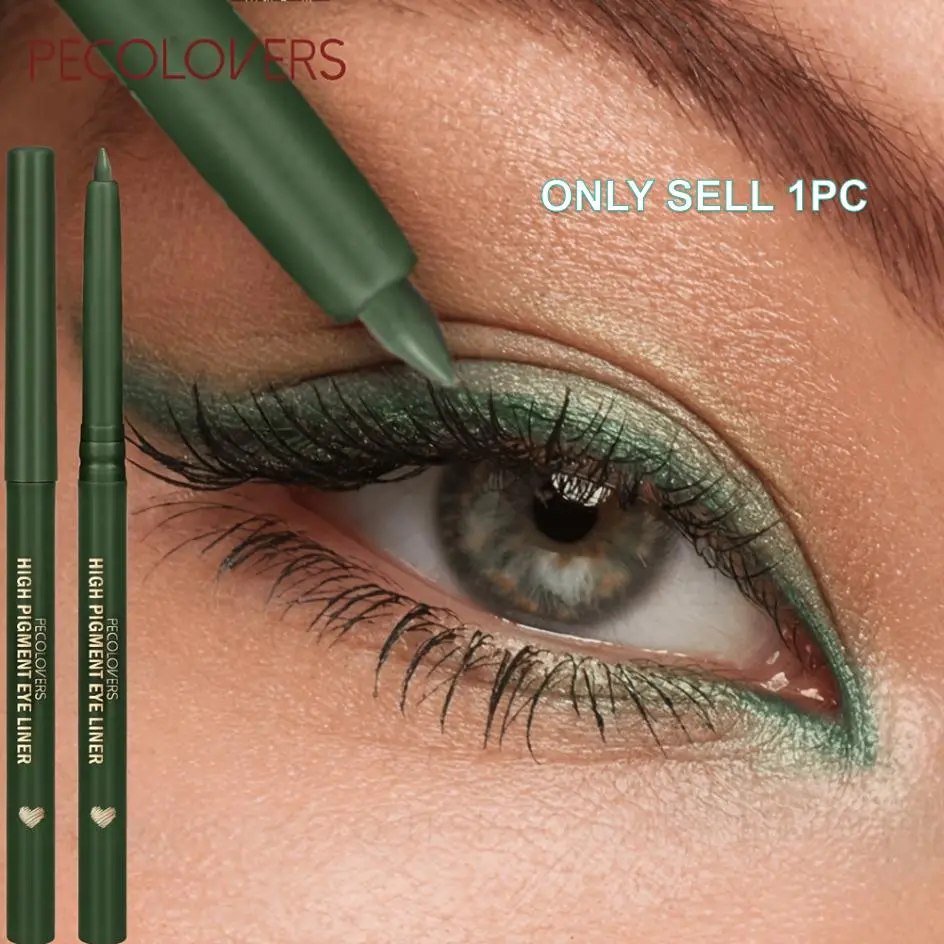 1PC Waterproof and Sweatproof Colorful Eyeliner, Smooth, Red/Blue/Green/Black/Brown/Purple, Rich in Color, Durable, Charming Eyeliner Pen, Easy to Carry and Easy to Use, a Must-have for Holiday Dates, Suitable for Daily Use, Perfect for Women's Gifts