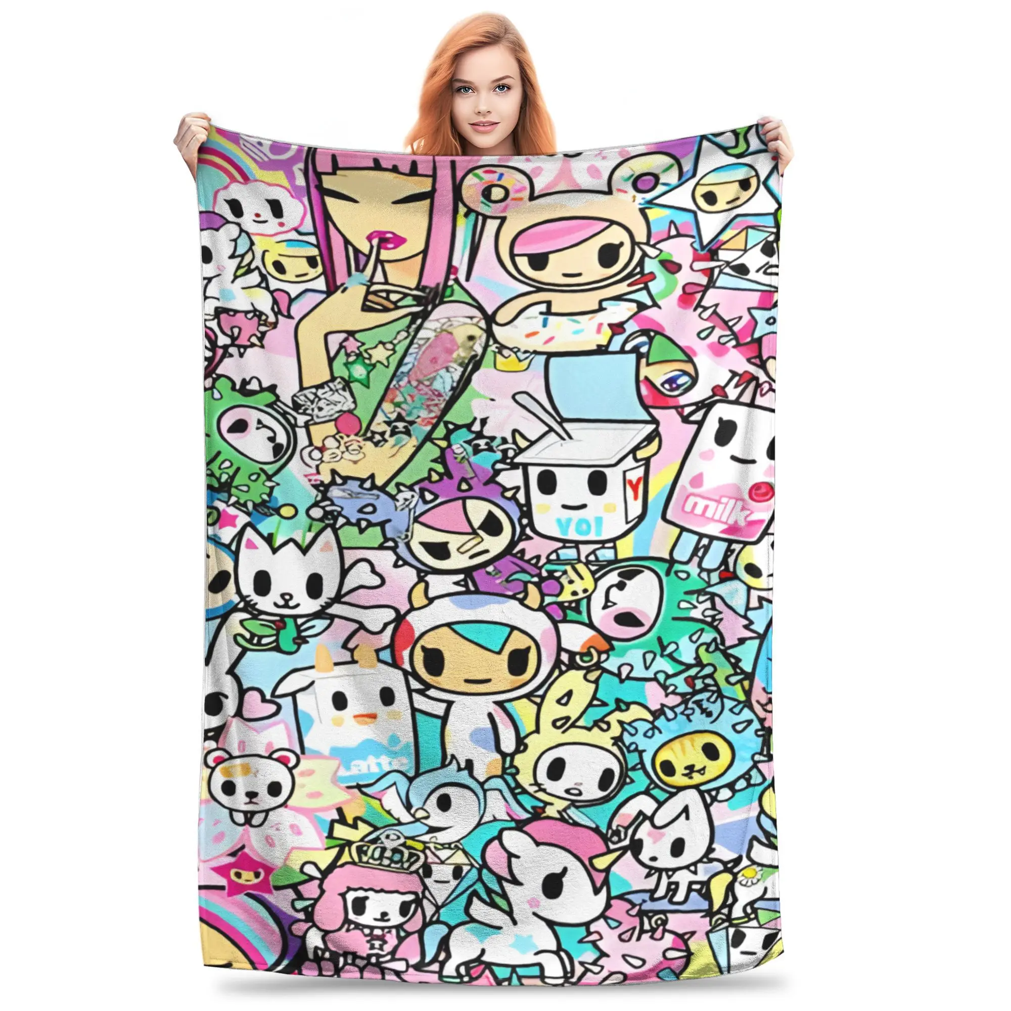 Tokidokis Movie Night Single-Sided Printed Cute Blanket, Available in Various Sizes