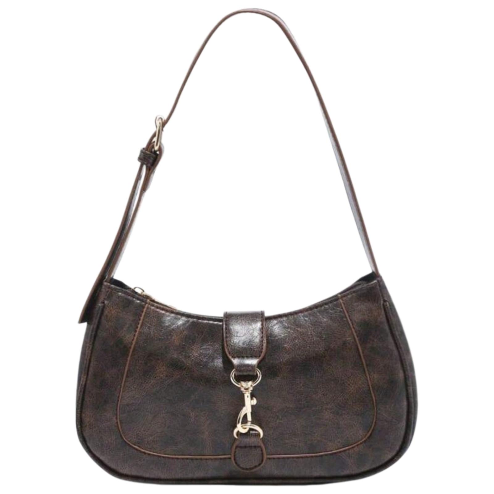 Retro Minimalist Hook Decor Vintage Bag For Women,  Small Bags Adjustable Shoulder Strap Crescent Shape Bag Handbag Suitable for Date, Outing, Party,