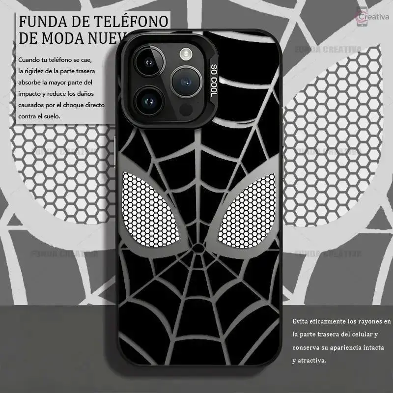 Cool Creative S-SP1DER-Man Pattern Phone Case for iPhone 17 Air 16 15 14 13 12 11 Pro Max Plus . Shock-resistant, durable and impact-proof protective cover. Available in pink couple design.