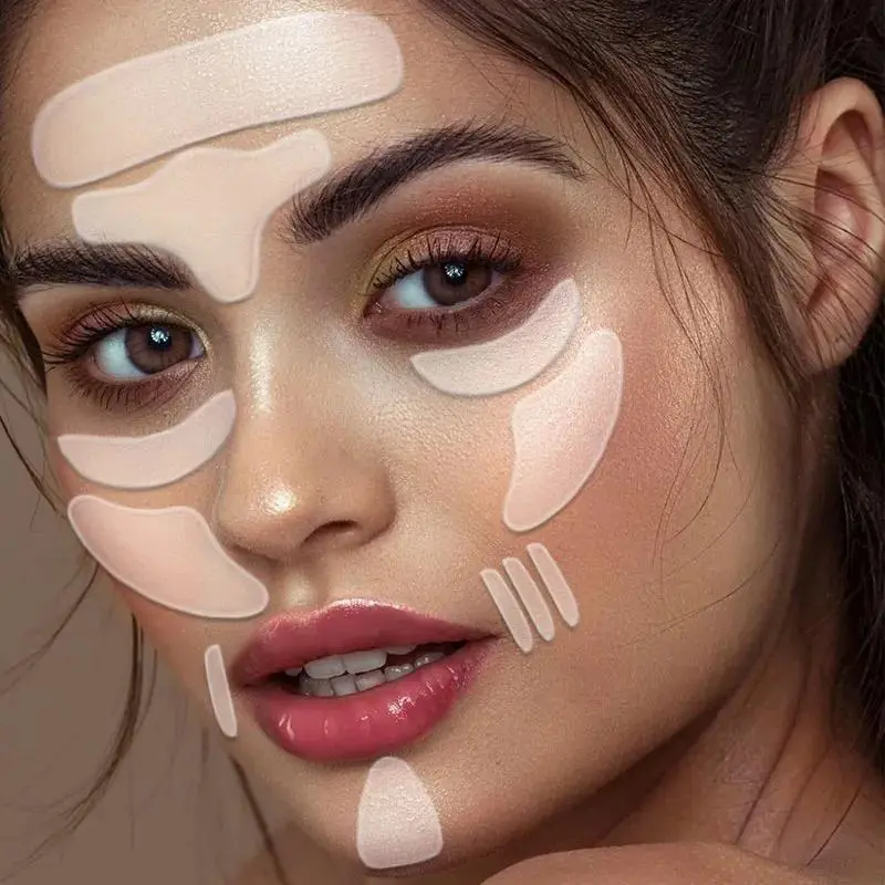 18 PCS Tools and Accessories Beauty and personal care Silicone patches on the neck and chest make the skin look smoother. Facial skincare patches are silicone skincare tools